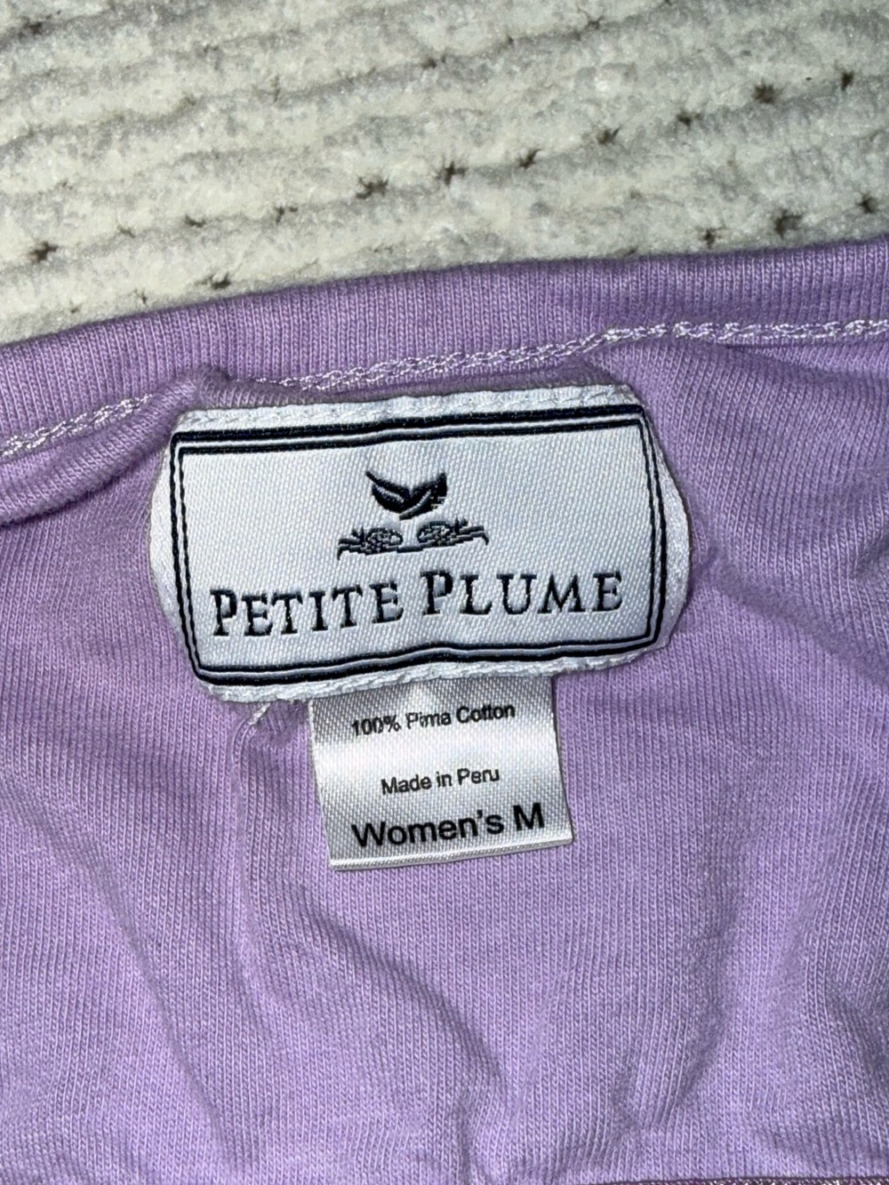 Petite Plume 100% Pima Cotton Cami Short Set in French Lavender Size M - Picture 5 of 8